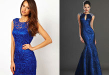 Синее вечернее платье – прекрасный наряд для выхода