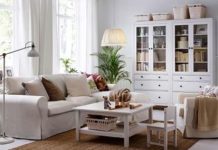 Дизайн белой мебели в интерьере гостиной