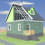 Квадратные дома на основе металлического каркаса ЛСТК