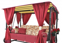 Варианты качелей на дачу для 4 человек